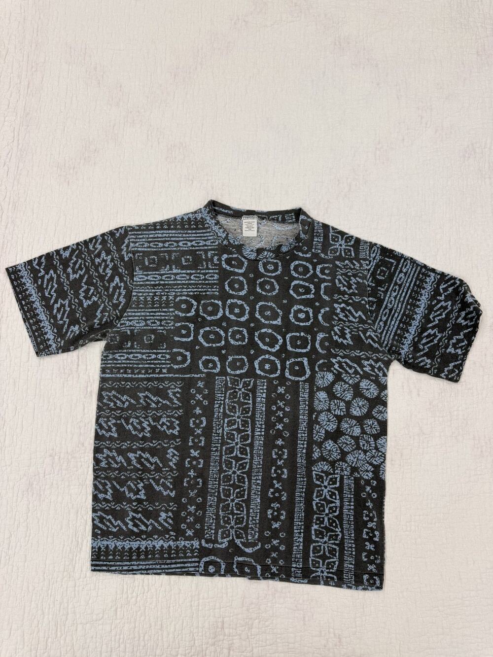 Vintage tribal patterned short sleeve t shirt